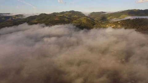 Flying over a Mountains and Valley in Brazil Stock Footage 76162391