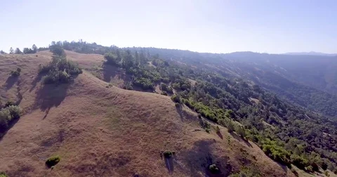 Flying over mountains in Big Sur, California Video stock 76329128