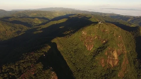 Flying over Mountains in the border of Rio de Janeiro and Sao Paulo, Brazil Stock Footage 76169451