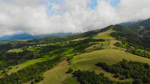 Flying over the mountains. Stock Footage 115523685