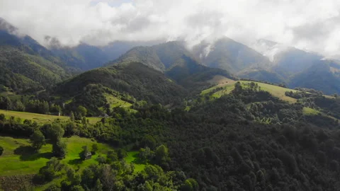 Flying over the mountains. Stock Footage 117886704