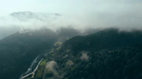 Flying over the mountains. Stock Footage 117888168