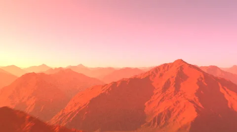 Flying over mountains on mars Vidéo 56874354