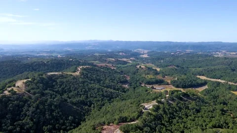 Flying over the mountains in Paso Robles, California Stock Footage 137339529