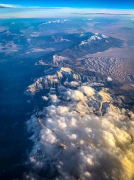 Flying Over Mountains Stock Photos