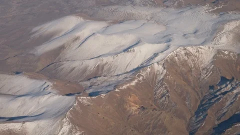 Flying Over Mountains, Snow On Their Top Video stock 97618375