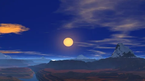 Flying over the mountains towards the sun 스톡 동영상 41155899