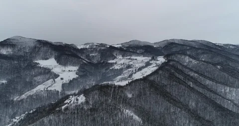 Flying Over Mountains in Winter Video stock 101834966