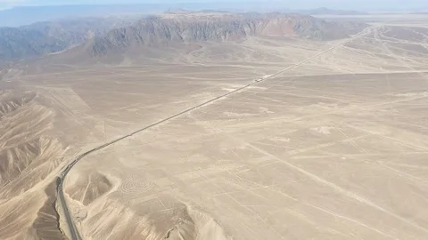 Flying over the Nazca Lines in Peru Stock Footage 287244305