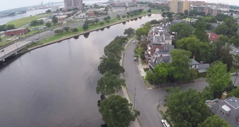 Flying Over Norfolk Stock Footage 55693532