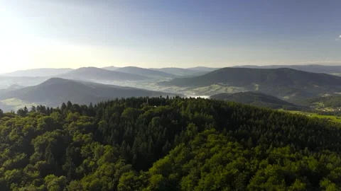Flying over an observatory in the mountains Video stock 296378129