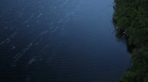 Flying Over Ocean and Everglades Stock Footage 26200992