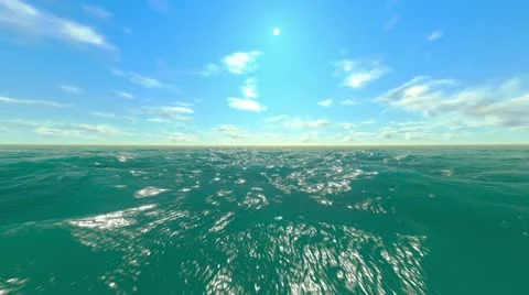 Flying over the ocean Stock Footage 11967931