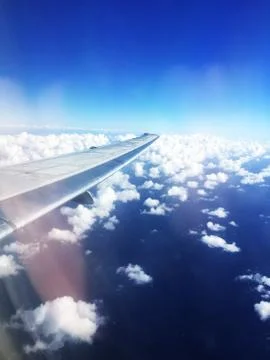 Flying Over the Ocean Stock Photos