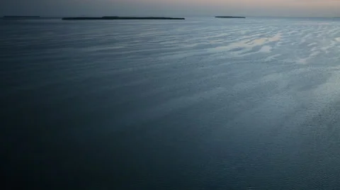 Flying Over Ocean Sunset Stock Footage 26201033