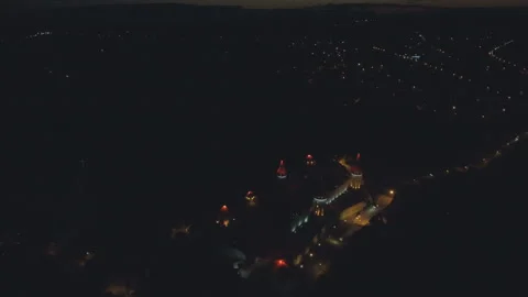 Flying over the old beautiful castle Kamenetz Podolsk. Top view of the castle Stock-Footage 109481675