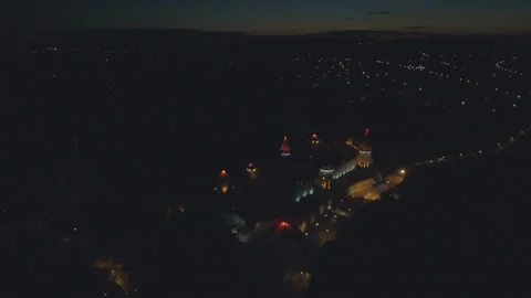 Flying over the old beautiful castle Kamenetz Podolsk. Top view of the castle Stock-Footage 109481989