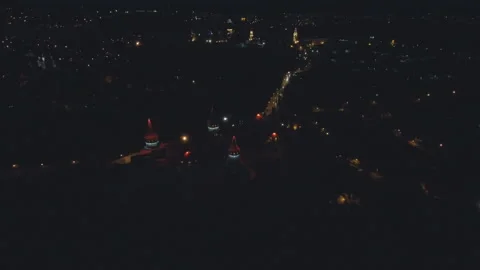 Flying over the old beautiful castle Kamenetz Podolsk. Top view of the castle Stock-Footage 109482515
