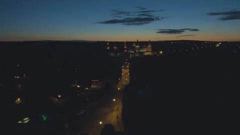 Flying over the old beautiful castle Kamenetz Podolsk. Top view of the castle Stock-Footage 109483142