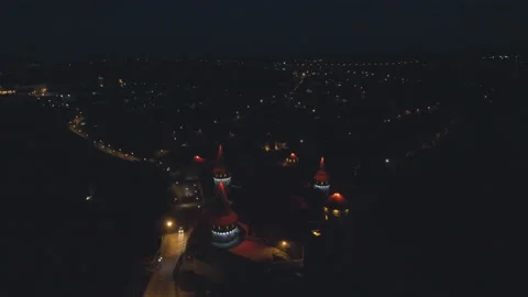 Flying over the old beautiful castle Kamenetz Podolsk. Top view of the castle Stock-Footage 109483830