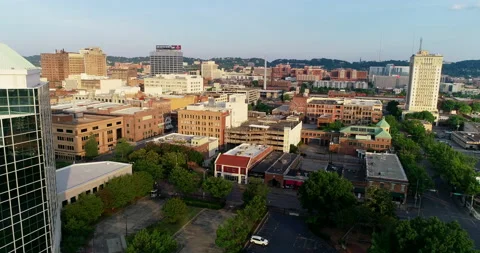 Flying over old Birmingham Stock Footage 156527483