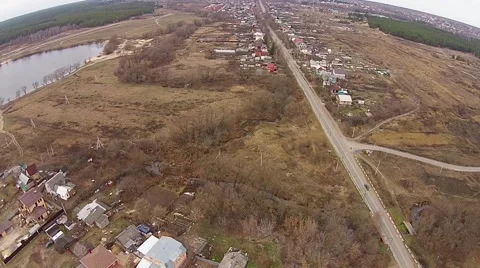 Flying over the Orthodox monastery at the lake Stock Footage 45980425