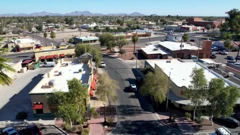 Flying over the palms in Casa Grande Arizona Stock-Footage 172007366