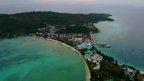 Flying over Phi Phi Island Stock Footage 232719762