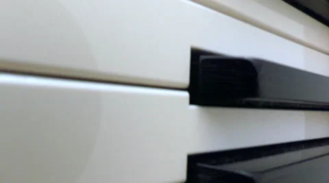 Flying over piano keyboard Stock Footage 68952803