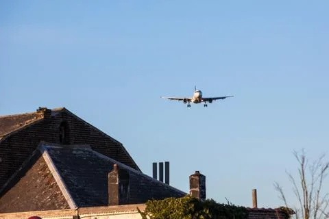 Flying over plane Stock Photos