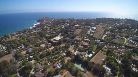 Flying Over Point Dume in Malibu, CA Stock Footage 65099100
