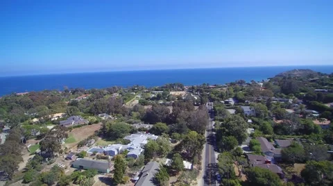 Flying Over Point Dume in Malibu, CA Stock Footage 65099134
