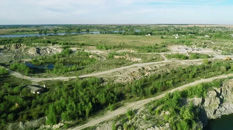 Flying Over Quarry Stock Footage 58801262