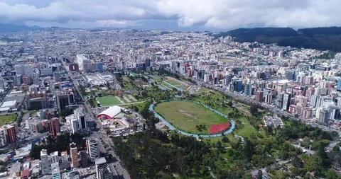 Flying over Quito, Ecuador Stock Footage 101019776