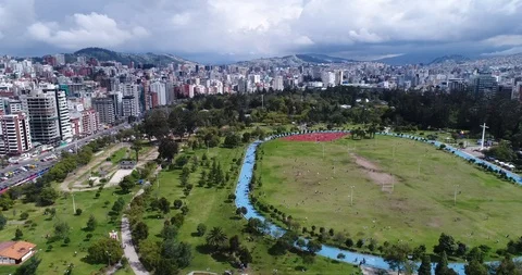 Flying over Quito, Ecuador Stock Footage 101019920