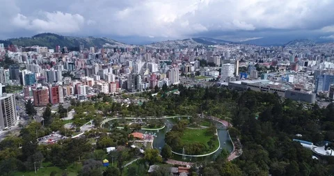 Flying over Quito, Ecuador Stock Footage 101019928