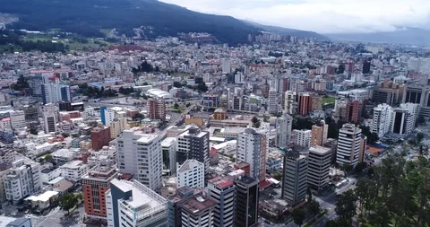 Flying over Quito, Ecuador Stock Footage 101020212