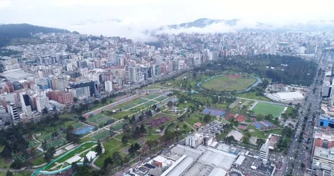 Flying over Quito, Ecuador Stock Footage 101020298