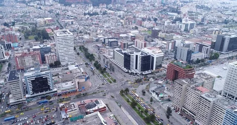 Flying over Quito, Ecuador Stock Footage 101020417