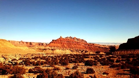 Flying Over Red Mountain 4K Drone Stock Footage 92881997