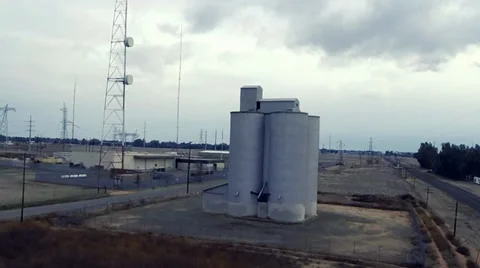 Flying over the refinery Stock Footage 35728707