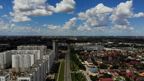 Flying over the residential area. Stock Footage 118164698