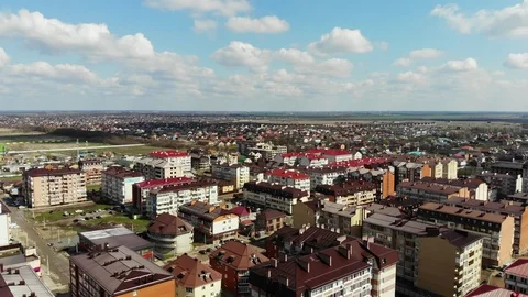 Flying over a residential area. Stock Footage 124754891