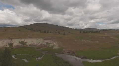 Flying over the river in a beautiful place. Stock Footage 58145468