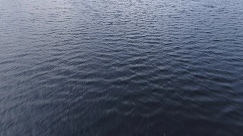 Flying over the river at dawn in the fall. Panoramic views of the river Stock Footage 118153949