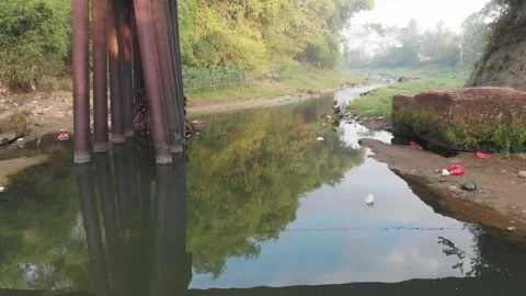 Flying over river editorial next 库存影片 158464236