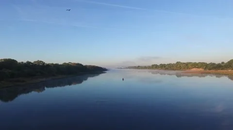 Flying over river Stock-Footage 56246261