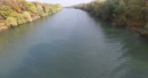 Flying over the river Stock Footage 57467370