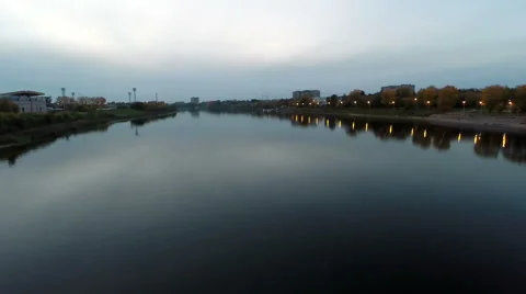 Flying over the river 動画素材 61890040