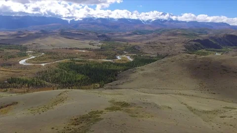 Flying over the river Stock Footage 71264732